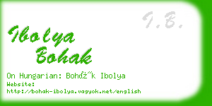 ibolya bohak business card